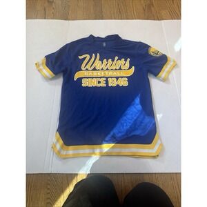 NBA U Golden State Warriors Jersey Style Vtg T  Size Small Blue Yellow
